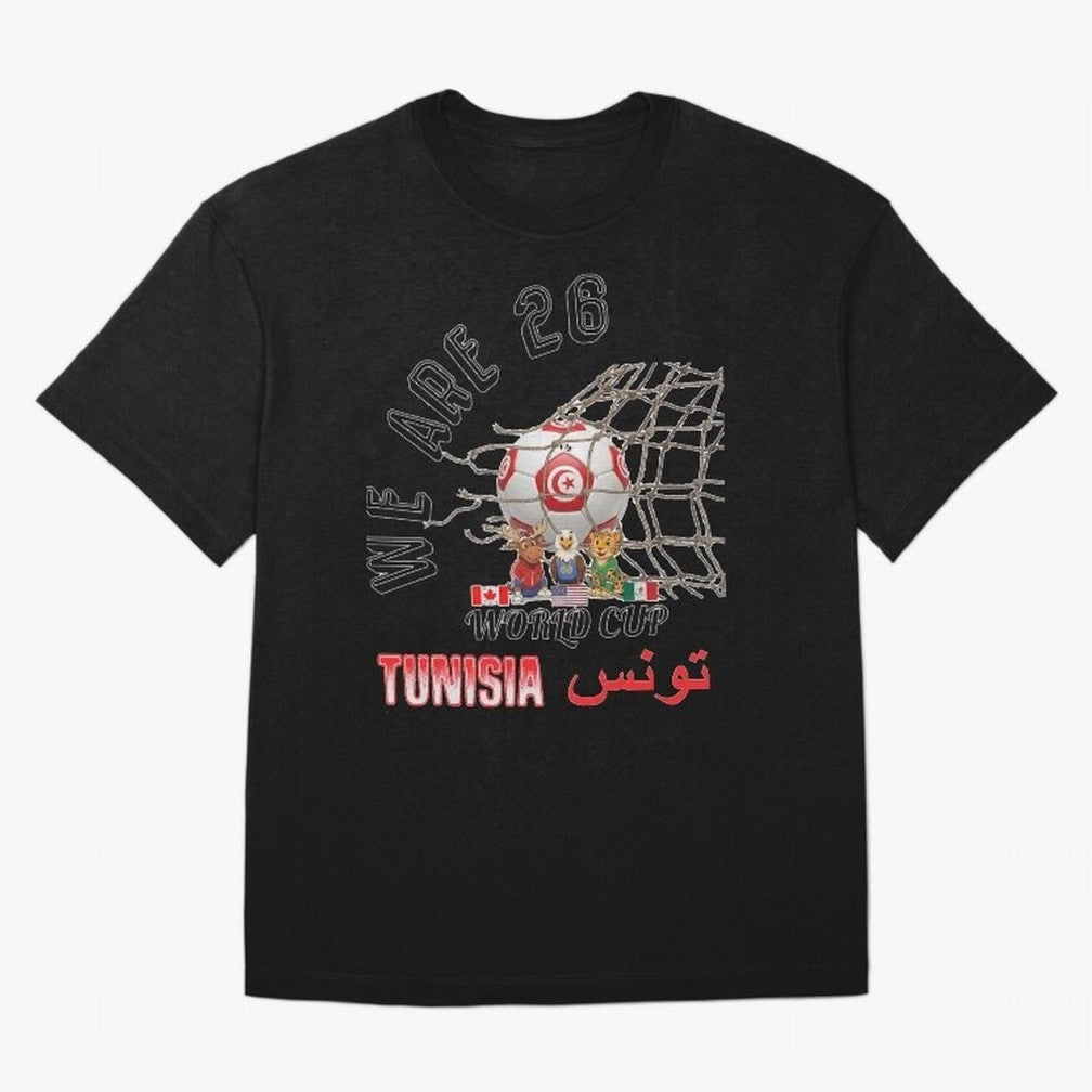 World cup 26 - Tunisia Oversized T-Shirt Enjoy FIFA World Cup 2026 Group Stage Spirit, Filled with Argentina and Brazil, Cristiano Ronaldo, Match Day Excitement, Supporter Culture, Golden Goals and Global Football Passion; Great for Supporters Who