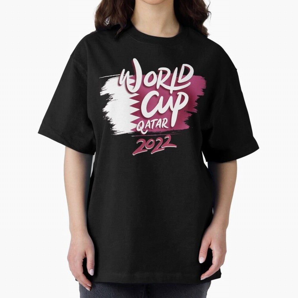 Qatar 2022 Oversized T-Shirt Support the Legends of FIFA World Cup 2026 Group Stage Spirit, Capturing France, Messi, CR7 and Mbappe, Worldwide Fan Energy, Dramatic Goals, Stadium Lights and Championship Celebrations; Perfect for People Who Love