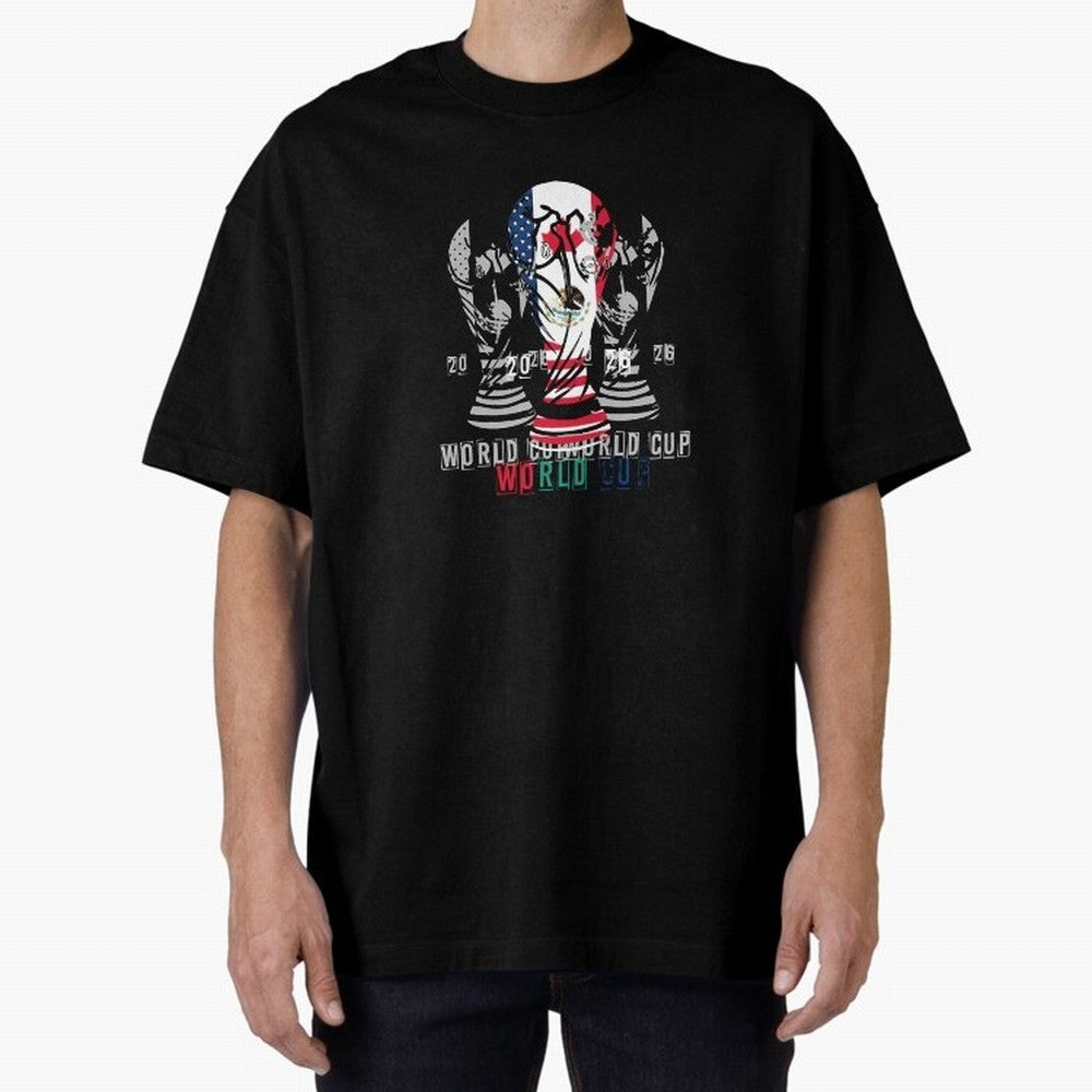 Fifa world cup 2026 USA - Mexico - canada T-Shirt_84601424 Oversized T-Shirt Refresh Global Football Passion for FIFA World Cup 2026 USA Canada Mexico, with Cristiano Ronaldo, Haaland and CR7, Portugal, Worldwide Fan Energy, Dramatic Goals, Stadium