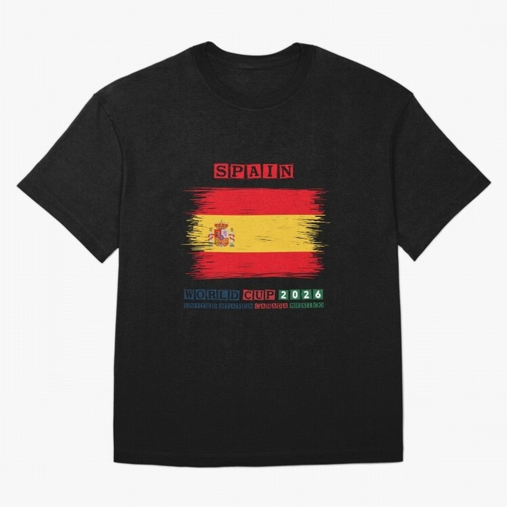 SPAIN WORLD CUP 2026 Oversized T-Shirt Bring Bold Fan Energy to FIFA World Cup 2026 Group Stage for Fans of Messi and France and Portugal, Bringing Football Festival Excitement, Trophy Ambitions, Country Rivalries and Star Player Buzz; Created for