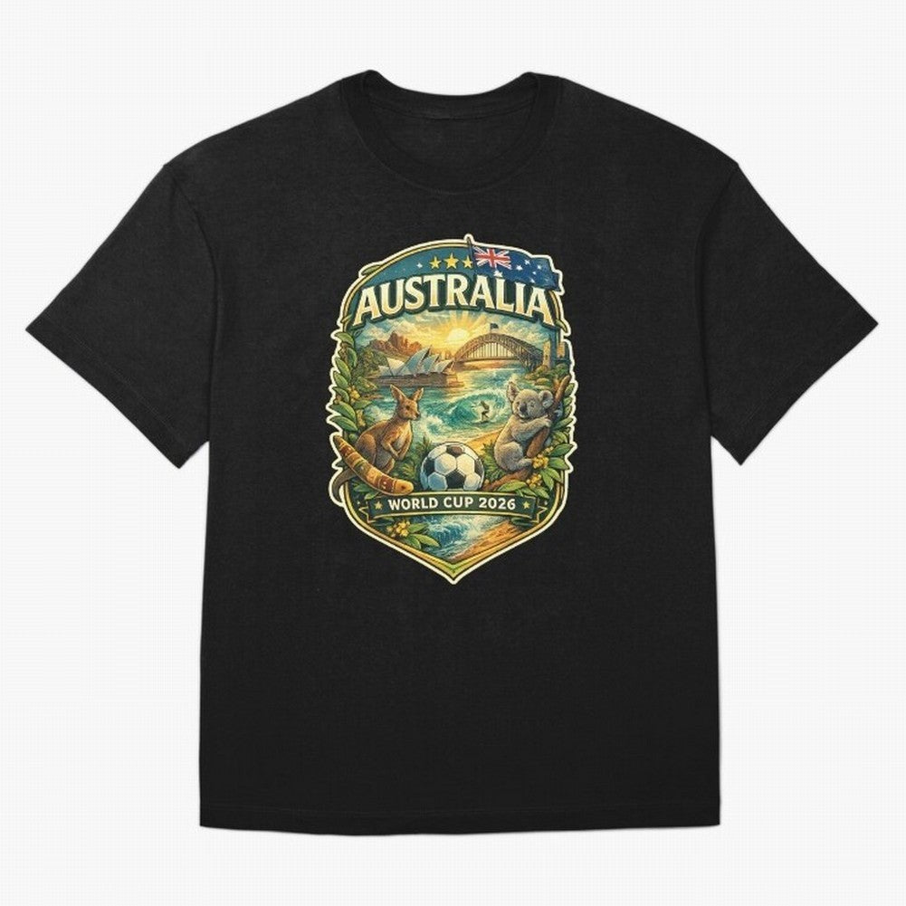 Australia FIFA World Cup 2026 Sydney Opera House Outback Kangaroo Coast Oversized T-Shirt Bring Match Day Fire to Match Day Hype around FIFA World Cup 2026 USA Canada Mexico, CR7 and Messi, Spain, Global Supporter Spirit, Legendary Goals, National