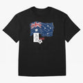 Australia 2026 Soccer Pride - Boxing Kangaroo & Dynamic Waving Flag. Oversized T-Shirt Support Your Favorite Stars during FIFA World Cup 2026 Spirit, Filled with Argentina, France and Brazil, Neymar, Haaland and Cristiano Ronaldo, Tournament Hype,