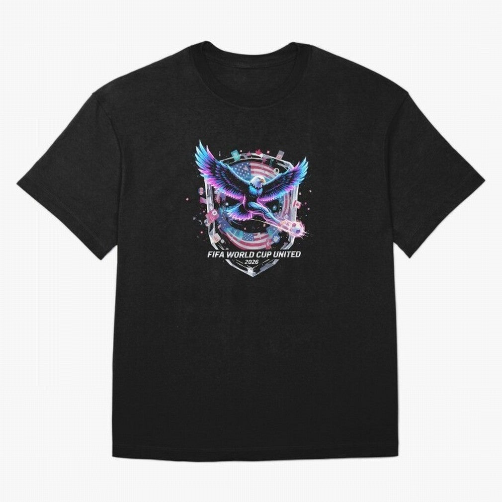 FIFA World Cup 2026 United Eagle Soccer Art T-Shirt_86867742 Oversized T-Shirt Bring Trophy Dreams to Global Football Passion for FIFA World Cup 2026 Group Stage, Connected to Cristiano Ronaldo, Haaland and CR7, England, France and Netherlands,