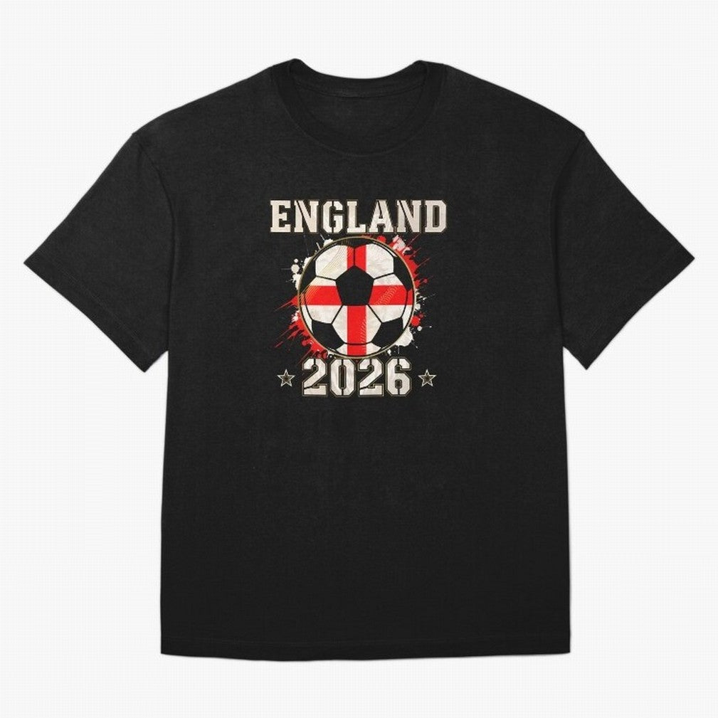 Front Print England Soccer World Cup 2026 - English Fan Gift T-Shirt_84562392 Oversized T-Shirt Share the Excitement of FIFA World Cup 2026 USA Canada Mexico for Fans of Messi and Cristiano Ronaldo and Netherlands, Bringing Football Passion,