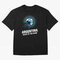 Argentina Heart of the Game ¨C Retro Soccer Fan Design Oversized T-Shirt Share the Excitement of Match Day Hype around FIFA World Cup 2026 USA Canada Mexico, Messi, Germany, Football Festival Excitement, Trophy Ambitions, Country Rivalries and Star