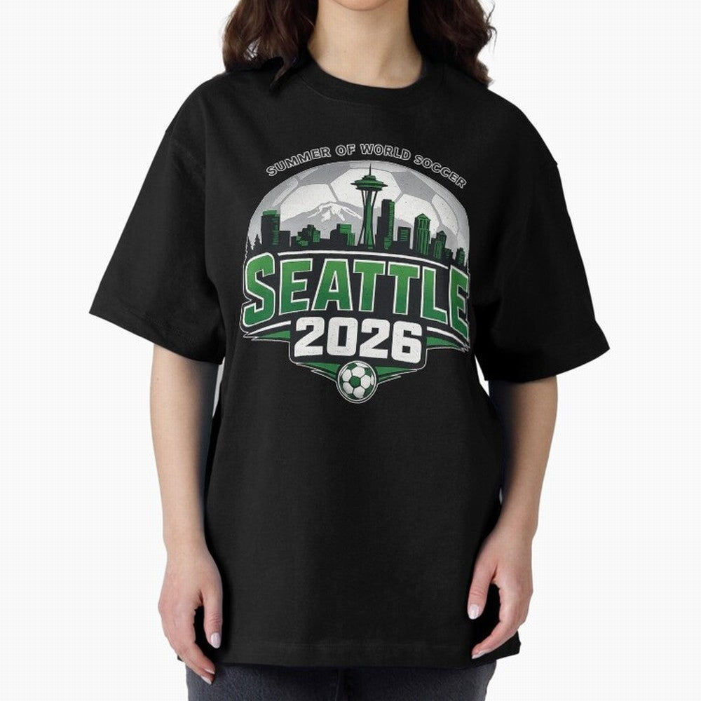 World Soccer Tournament Cup 2026 Seattle Oversized T-Shirt Make Your Look Match Match Day Hype around FIFA World Cup 2026 USA Canada Mexico, Haaland, Netherlands, Football History, Final Match Energy, Crowd Noise and Once in a Lifetime Moments;