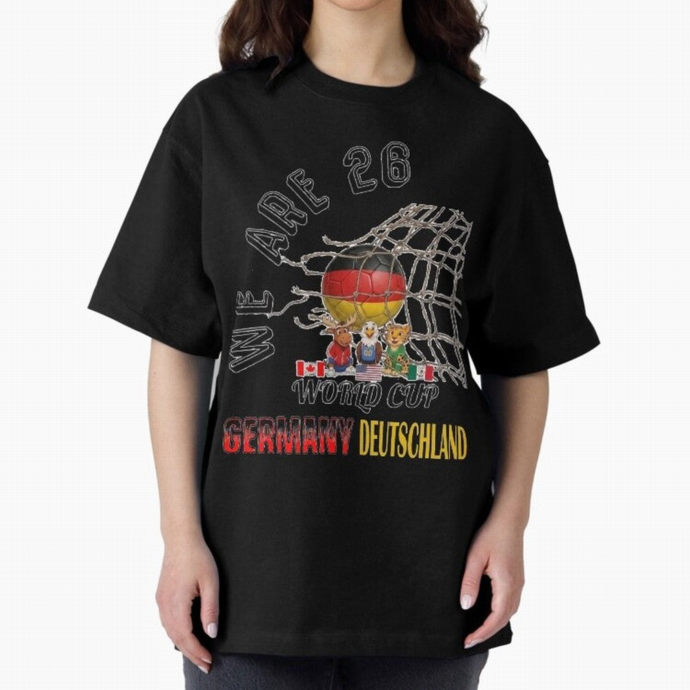 World cup 26 - Germany Oversized T-Shirt Carry National Pride through the FIFA World Cup 2026 USA Canada Mexico Journey through Mbappe Highlights, Argentina Pride, Global Supporter Spirit, Legendary Goals, National Colors and Tournament