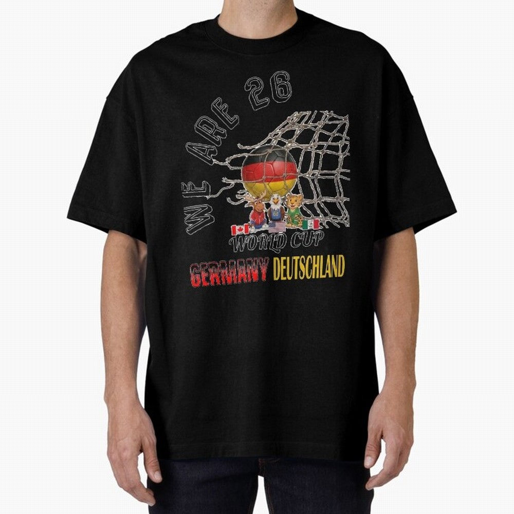 World cup 26 - Germany Oversized T-Shirt Carry National Pride through the FIFA World Cup 2026 USA Canada Mexico Journey through Mbappe Highlights, Argentina Pride, Global Supporter Spirit, Legendary Goals, National Colors and Tournament