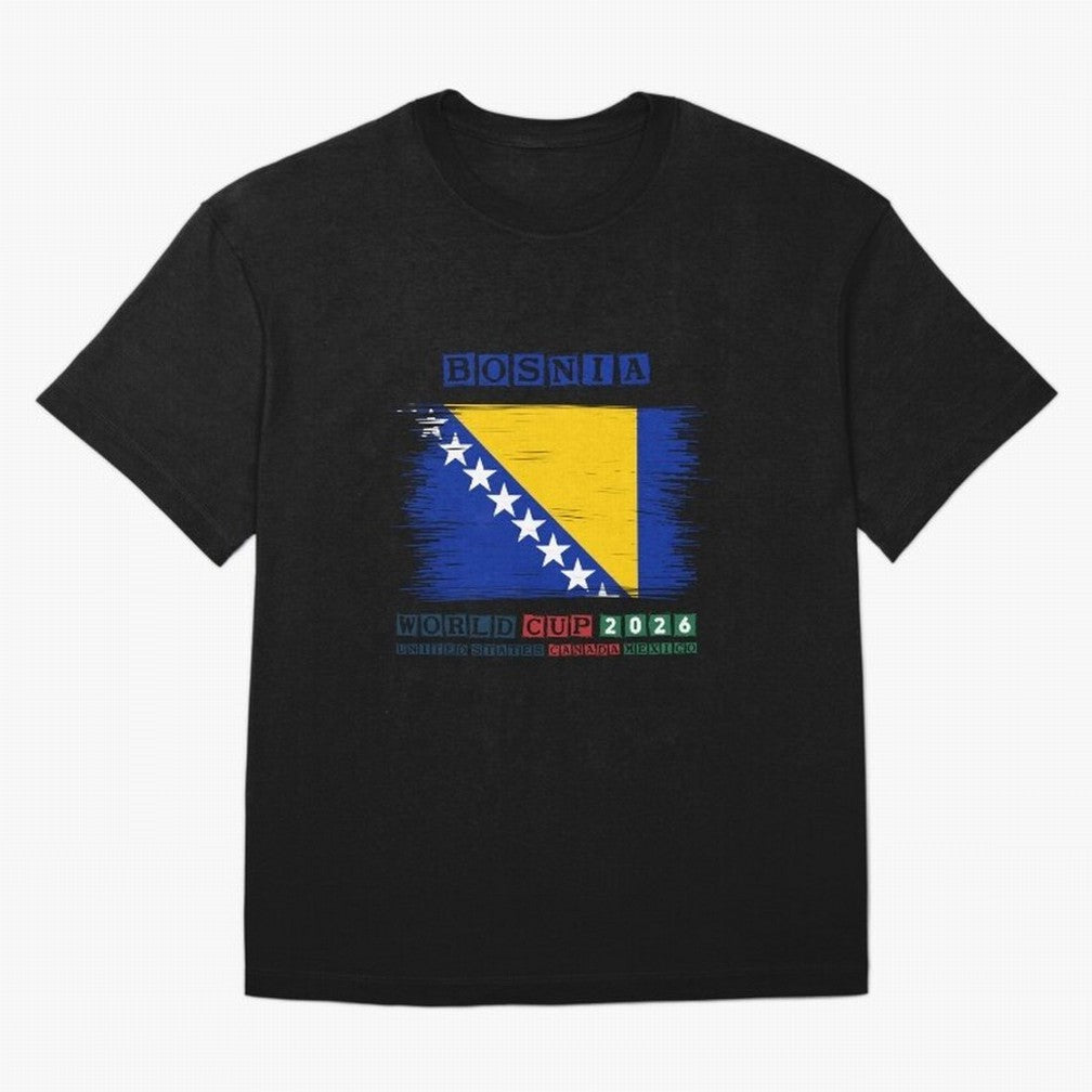 BOSNIA WORLD CUP 2026 Oversized T-Shirt Carry National Pride through the FIFA World Cup 2026 Journey through Messi Highlights, Spain and Netherlands Pride, Football History, Final Match Energy, Crowd Noise and Once in a Lifetime Moments; Perfect