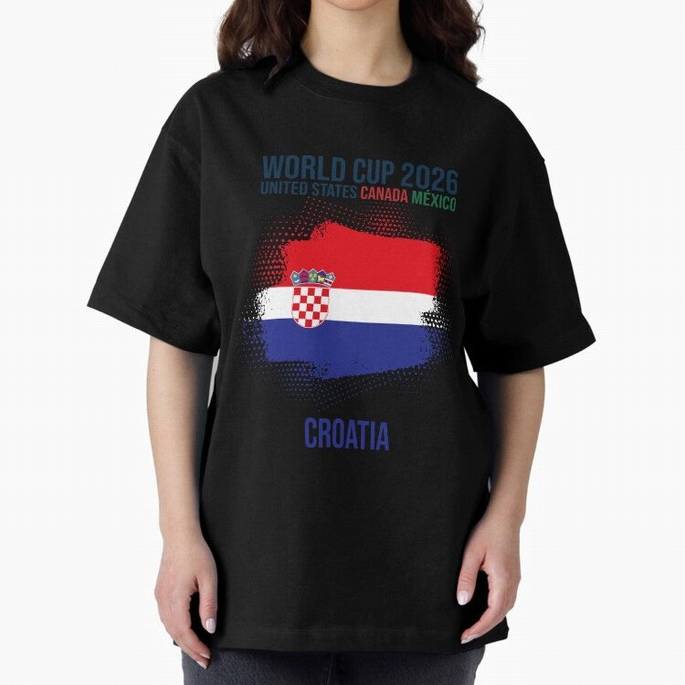 CROATIA WORLD CUP 2026 Oversized T-Shirt Treasure the FIFA World Cup 2026 Group Stage Journey through Messi, CR7 and Mbappe Highlights, Argentina Pride, Football History, Final Match Energy, Crowd Noise and Once in a Lifetime Moments; Perfect for