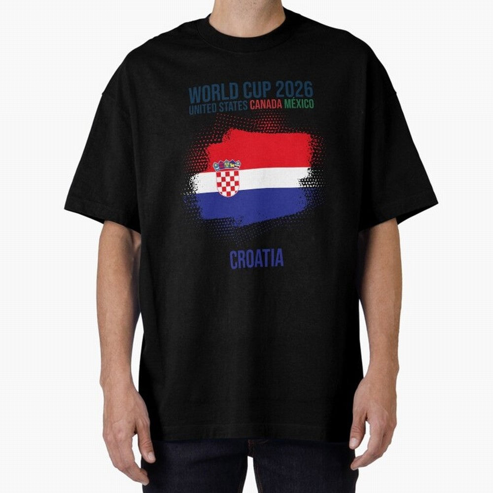 CROATIA WORLD CUP 2026 Oversized T-Shirt Treasure the FIFA World Cup 2026 Group Stage Journey through Messi, CR7 and Mbappe Highlights, Argentina Pride, Football History, Final Match Energy, Crowd Noise and Once in a Lifetime Moments; Perfect for