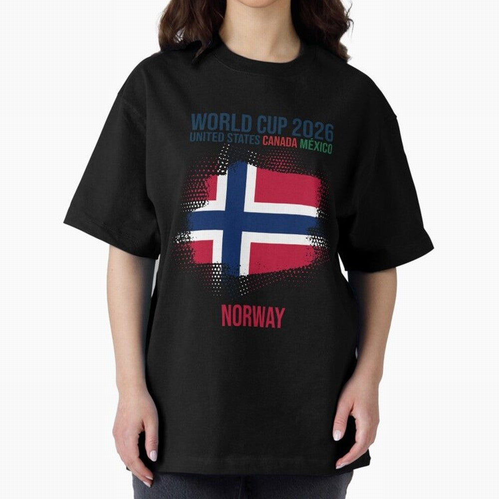 NORWAY WORLD CUP 2026 Oversized T-Shirt Celebrate Football Dreams Across FIFA World Cup 2026 Spirit, Built around Spain, Mbappe, Football Passion, Legendary Performances, Festival Vibes and Supporter Community; Built for Supporters Chasing Trophy