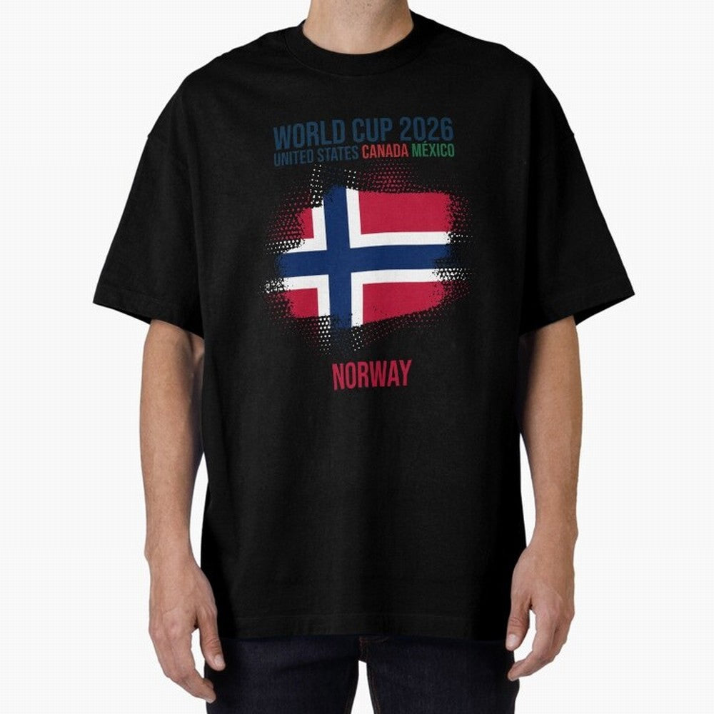 NORWAY WORLD CUP 2026 Oversized T-Shirt Celebrate Football Dreams Across FIFA World Cup 2026 Spirit, Built around Spain, Mbappe, Football Passion, Legendary Performances, Festival Vibes and Supporter Community; Built for Supporters Chasing Trophy
