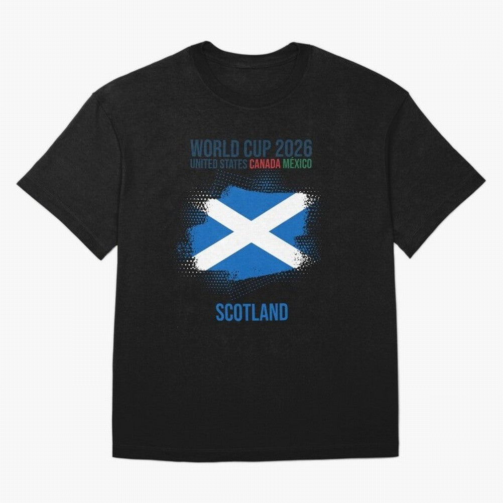 SCOTLAND WORLD CUP 2026 Oversized T-Shirt Embrace FIFA World Cup 2026 Group Stage Spirit, Highlighting France and Portugal, Messi, CR7 and Mbappe, Sports Nostalgia, International Competition, Famous Players and Unforgettable Victories; Made for