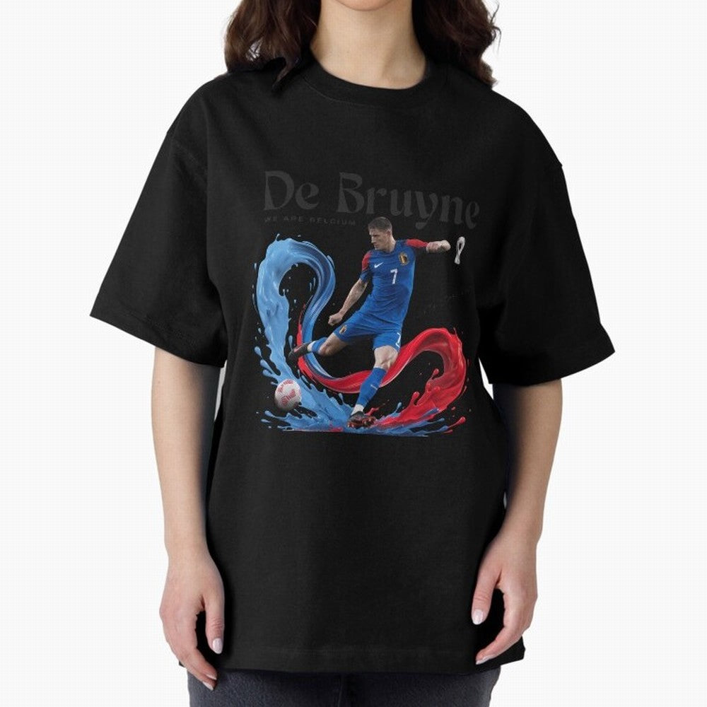 De Bruyne - We are Belgium Oversized T-Shirt Feel the Roar of the FIFA World Cup 2026 USA Canada Mexico Journey through Messi Highlights, Argentina and Brazil Pride, Stadium Memories, Football Loyalty, International Chants and Championship