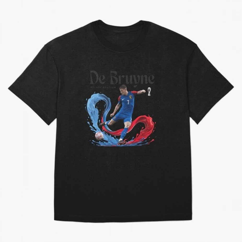 De Bruyne - We are Belgium Oversized T-Shirt Feel the Roar of the FIFA World Cup 2026 USA Canada Mexico Journey through Messi Highlights, Argentina and Brazil Pride, Stadium Memories, Football Loyalty, International Chants and Championship