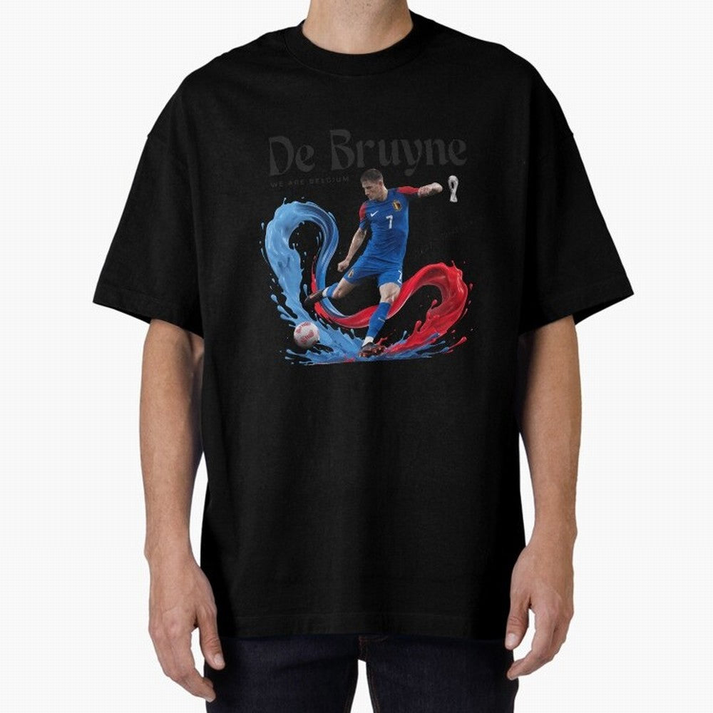 De Bruyne - We are Belgium Oversized T-Shirt Feel the Roar of the FIFA World Cup 2026 USA Canada Mexico Journey through Messi Highlights, Argentina and Brazil Pride, Stadium Memories, Football Loyalty, International Chants and Championship