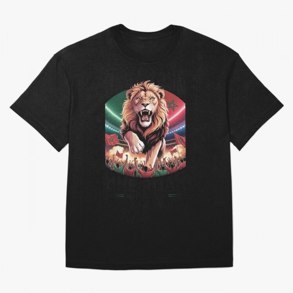 Morocco Football - One Nation, One Roar Oversized T-Shirt Join the Countdown to Match Day Hype around FIFA World Cup 2026 USA Canada Mexico, Haaland, England and Germany, Soccer Culture, Superstar Moments, National Team Dreams and Competitive Fire;