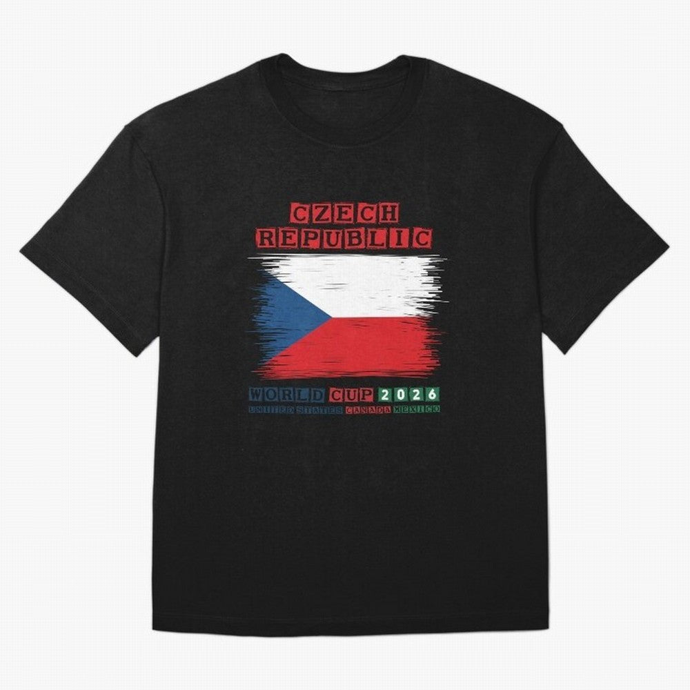 Czech Republic WORLD CUP 2026 Oversized T-Shirt Back the Journey through FIFA World Cup 2026 Spirit, Highlighting Brazil, Portugal and Argentina, Neymar, Stadium Chants, National Pride, Trophy Dreams and Unforgettable Football Memories; Great for