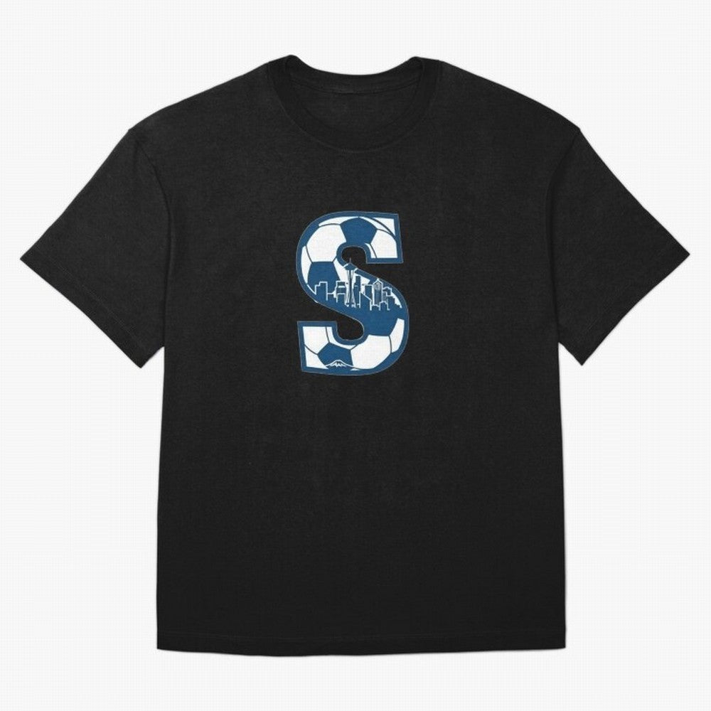 Seattle Soccer 2026 Oversized T-Shirt Fuel Your Fan Pride for Global Football Passion for FIFA World Cup 2026 USA Canada Mexico, Filled with CR7 and Messi, France and Portugal, Sports Nostalgia, International Competition, Famous Players and