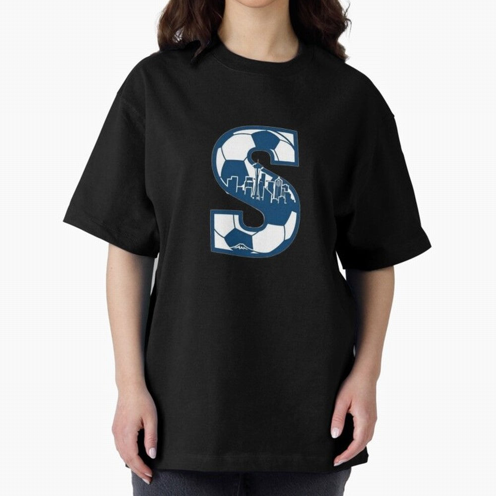 Seattle Soccer 2026 Oversized T-Shirt Fuel Your Fan Pride for Global Football Passion for FIFA World Cup 2026 USA Canada Mexico, Filled with CR7 and Messi, France and Portugal, Sports Nostalgia, International Competition, Famous Players and