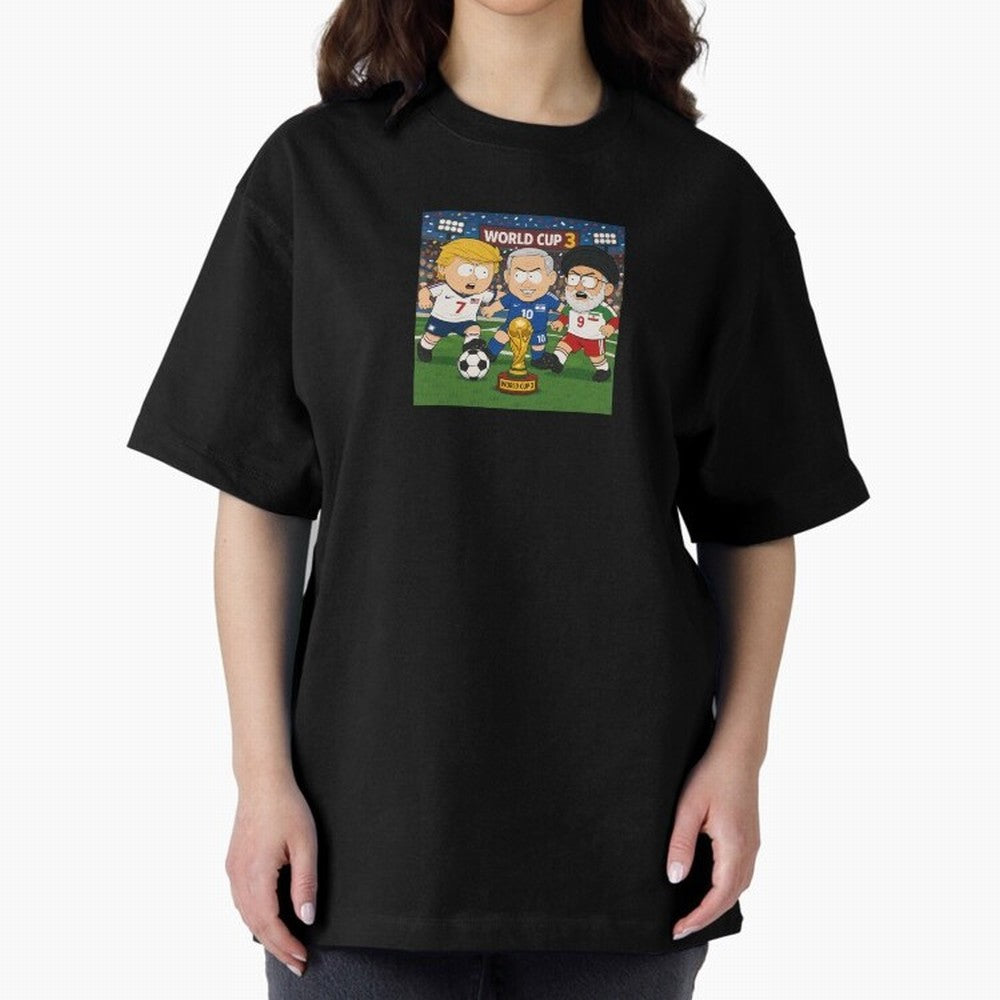 WORLD CUP 3 Oversized T-Shirt Relive Legendary Nights from Match Day Hype around FIFA World Cup 2026 Group Stage, Haaland and Mbappe, Spain and Netherlands, Sports Nostalgia, International Competition, Famous Players and Unforgettable Victories;