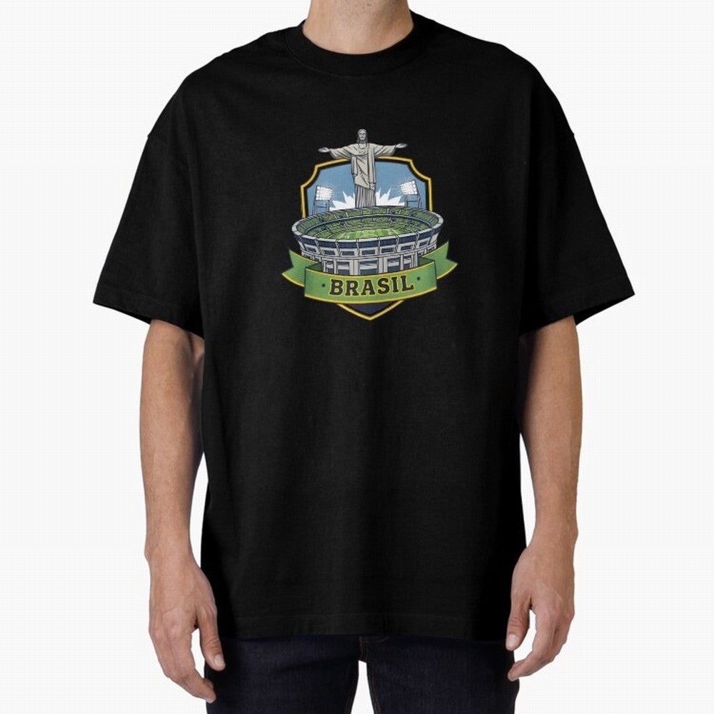 Brazil - World Cup 2026 Oversized T-Shirt Showcase FIFA World Cup 2026 USA Canada Mexico Inspired by Mbappe, Portugal, Spain and Germany Energy, Retro Football Energy, Iconic Rivalries, Trophy Chase Drama and Stadium Atmosphere; Great for Watch