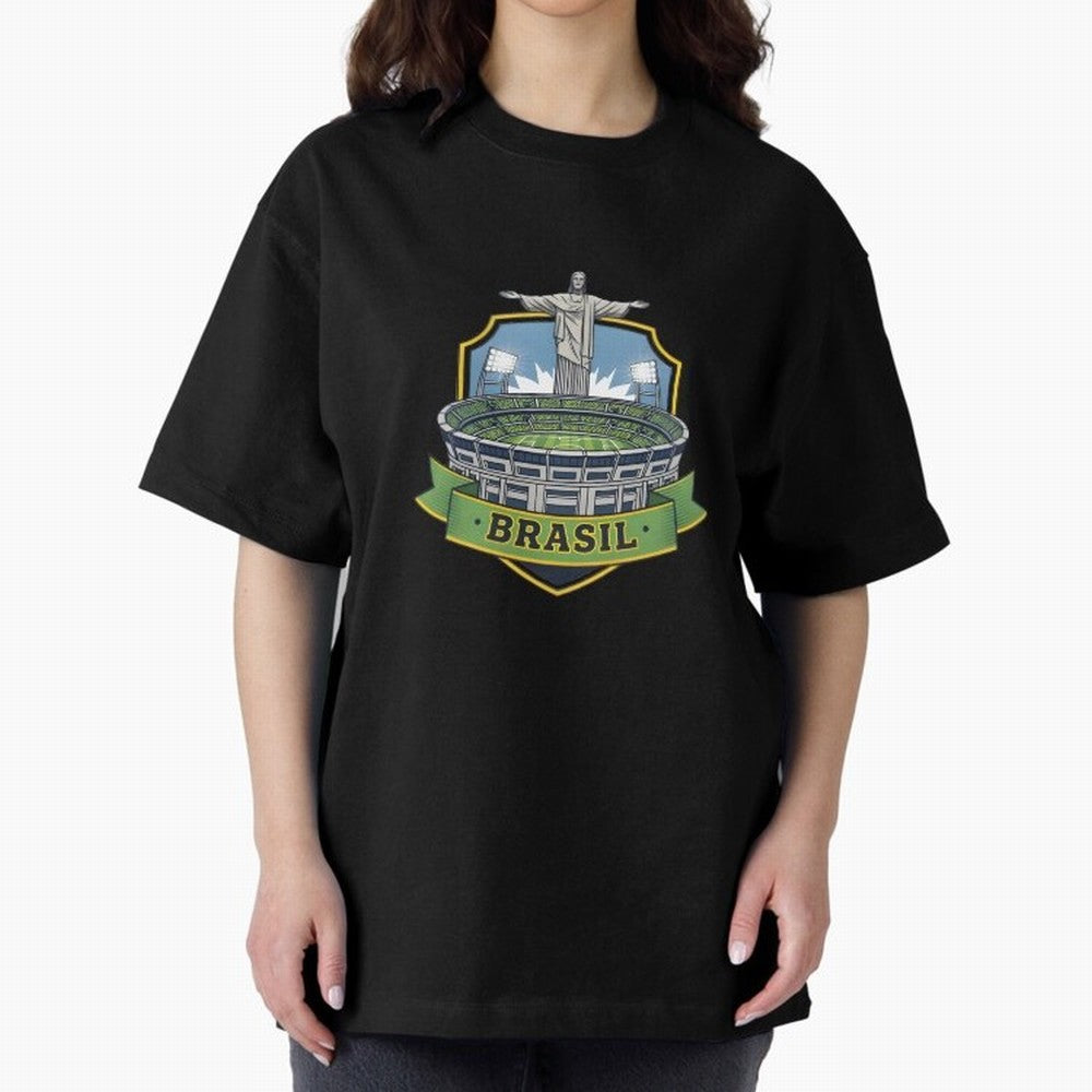 Brazil - World Cup 2026 Oversized T-Shirt Showcase FIFA World Cup 2026 USA Canada Mexico Inspired by Mbappe, Portugal, Spain and Germany Energy, Retro Football Energy, Iconic Rivalries, Trophy Chase Drama and Stadium Atmosphere; Great for Watch