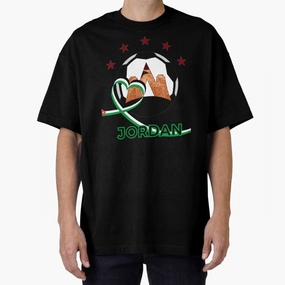 Jordan WC2026 Oversized T-Shirt Carry FIFA World Cup 2026 Connected to Messi, Neymar and Mbappe, Spain and Netherlands Energy, Retro Football Energy, Iconic Rivalries, Trophy Chase Drama and Stadium Atmosphere; Perfect for Supporters Who Want Bold