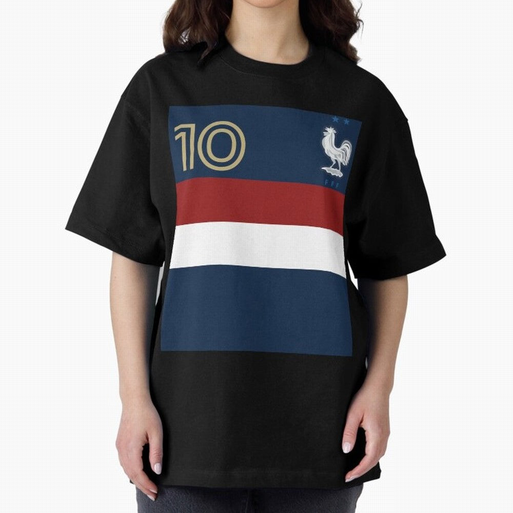 France | 2026 World Cup Fan Apparel Oversized T-Shirt Honor the Football Icons of FIFA World Cup 2026 USA Canada Mexico Spirit, Celebrating Germany, Messi, Neymar and Mbappe, Stadium Memories, Football Loyalty, International Chants and Championship