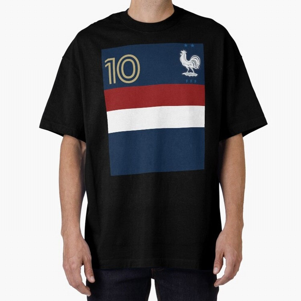 France | 2026 World Cup Fan Apparel Oversized T-Shirt Honor the Football Icons of FIFA World Cup 2026 USA Canada Mexico Spirit, Celebrating Germany, Messi, Neymar and Mbappe, Stadium Memories, Football Loyalty, International Chants and Championship