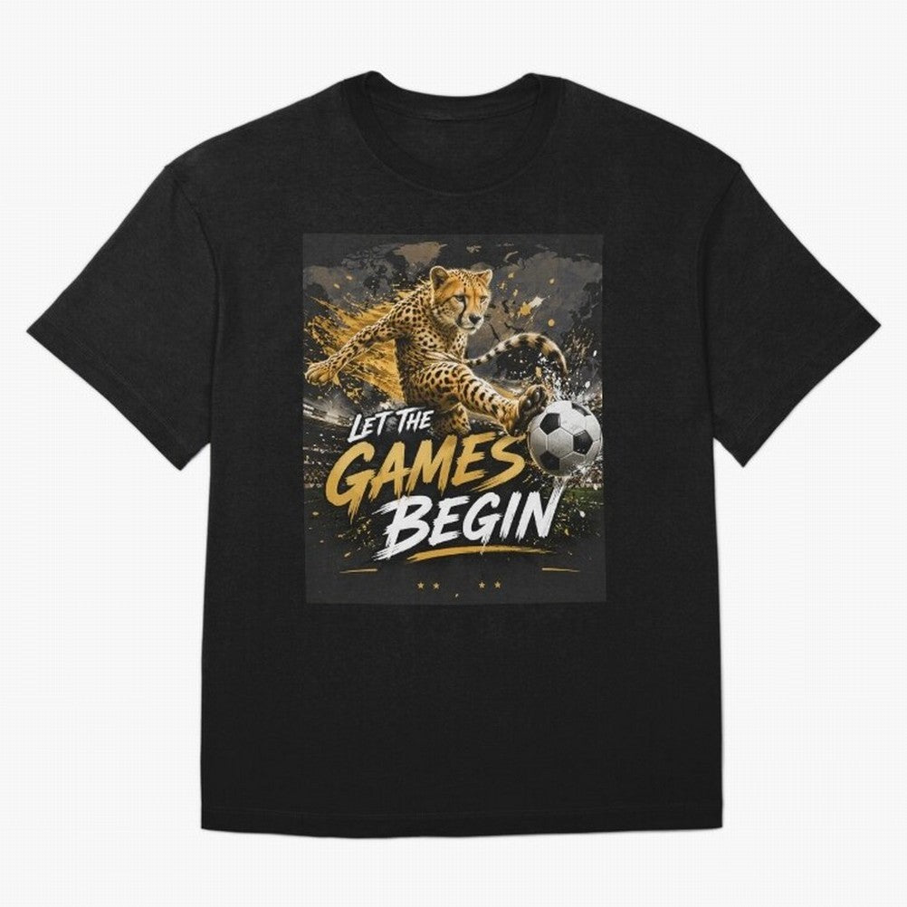 Let The Games Begin-World Cup Soccer @026 Oversized T-Shirt Celebrate Rivalries and Pride in Global Football Passion for FIFA World Cup 2026 USA Canada Mexico, Connected to Haaland, Germany, Football Festival Excitement, Trophy Ambitions, Country