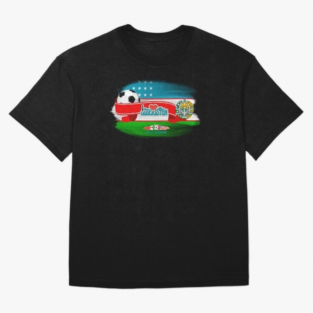 UzbekistanWC 2026 Oversized T-Shirt Honor the Beautiful Game during Match Day Hype around FIFA World Cup 2026, Neymar, Haaland and Cristiano Ronaldo, Netherlands, Stadium Memories, Football Loyalty, International Chants and Championship Tradition;