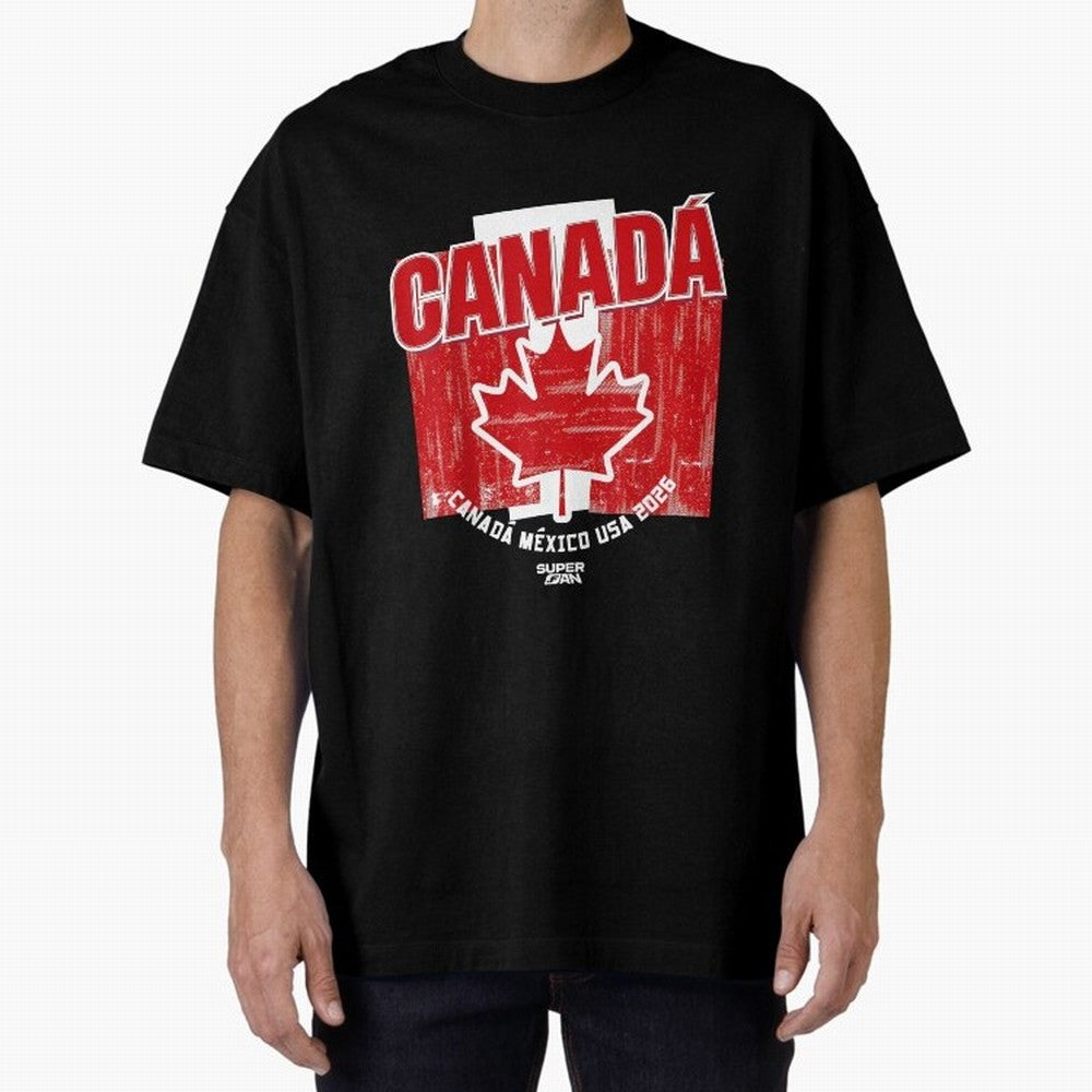 2026 Canada Soccer Fan World Cup Oversized T-Shirt Turn Every Weekend Toward FIFA World Cup 2026 Group Stage for Fans of Neymar, Haaland and Cristiano Ronaldo and England, Bringing Champion Mindset, Group Stage Buzz, Knockout Tension and Passionate