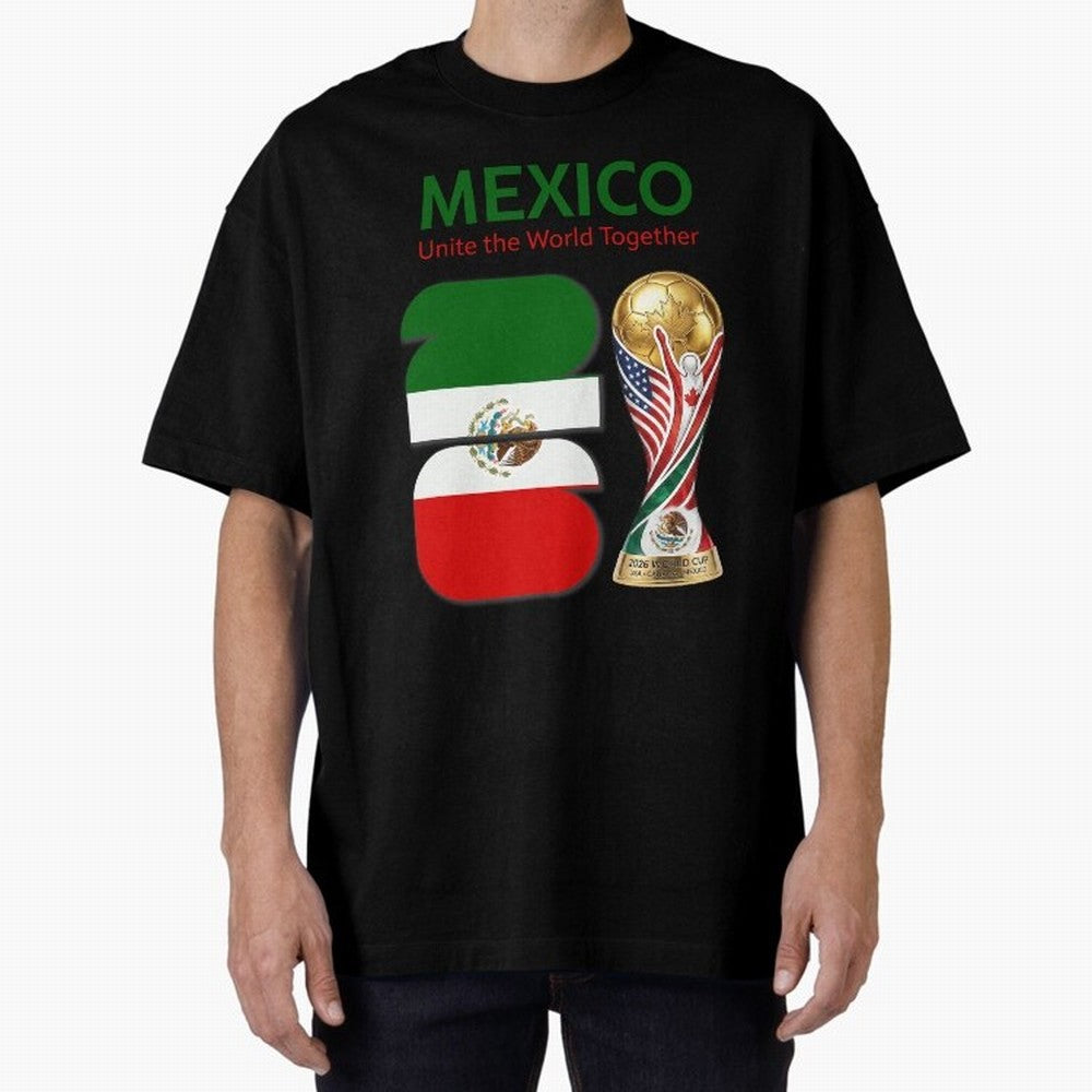 World Cup 2026, IMG 022, MEXICO 001 Oversized T-Shirt Discover Global Football Passion for FIFA World Cup 2026 Group Stage, Celebrating CR7, England, Game Day Rituals, Football Legends, Country Pride and the Road to the Final; Ideal for Football