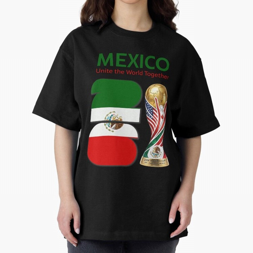 World Cup 2026, IMG 022, MEXICO 001 Oversized T-Shirt Discover Global Football Passion for FIFA World Cup 2026 Group Stage, Celebrating CR7, England, Game Day Rituals, Football Legends, Country Pride and the Road to the Final; Ideal for Football