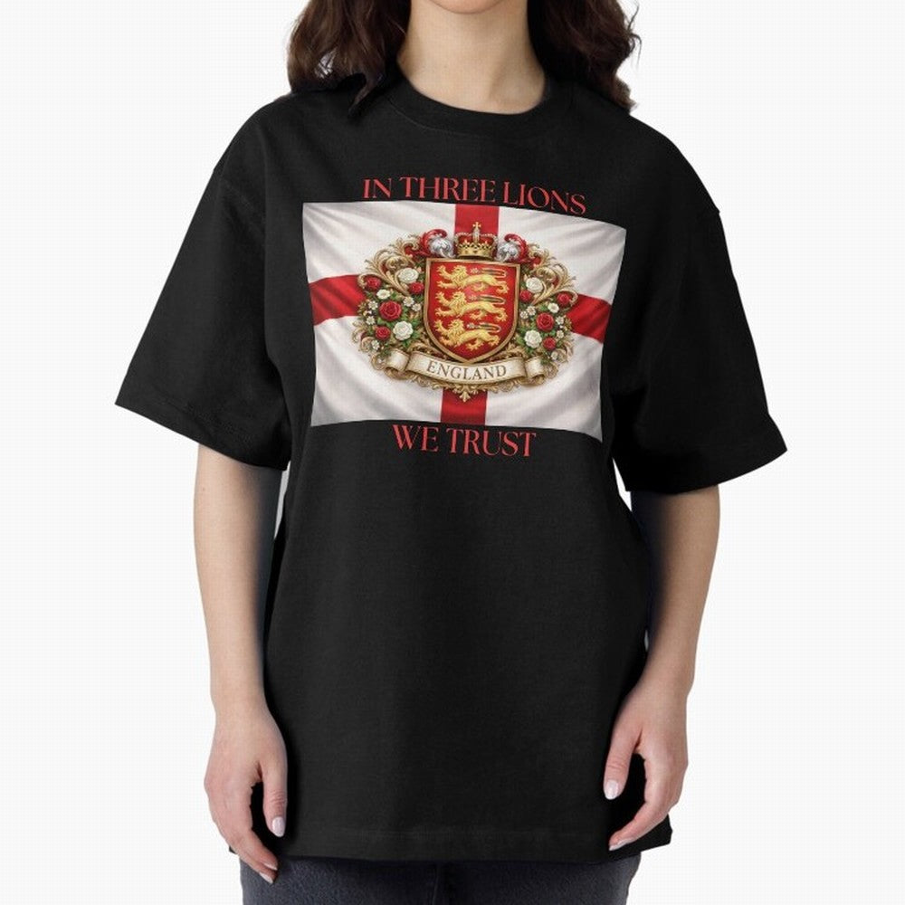 ENGLAND Oversized T-Shirt Wear the Spirit of Match Day Hype around FIFA World Cup 2026 Group Stage, Messi and Cristiano Ronaldo, England, France and Netherlands, Game Day Rituals, Football Legends, Country Pride and the Road to the Final; Made for