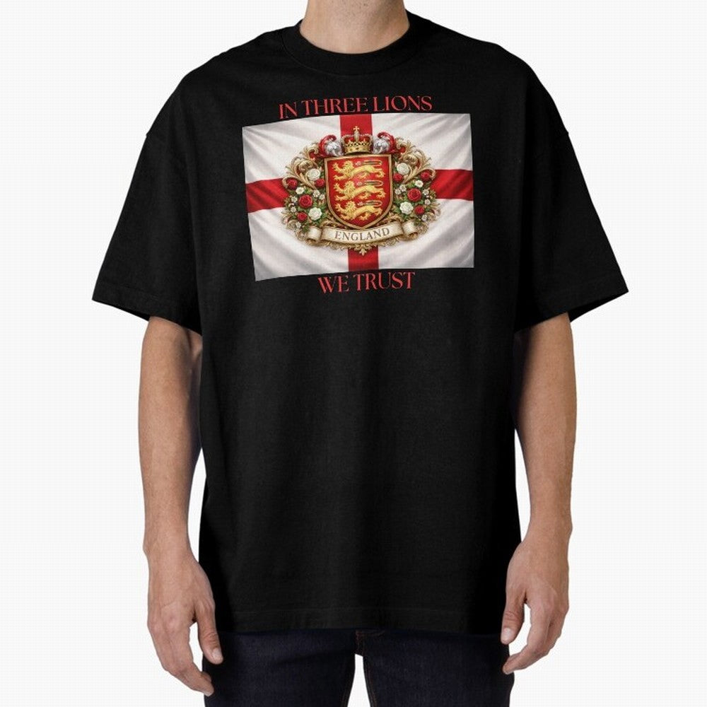 ENGLAND Oversized T-Shirt Wear the Spirit of Match Day Hype around FIFA World Cup 2026 Group Stage, Messi and Cristiano Ronaldo, England, France and Netherlands, Game Day Rituals, Football Legends, Country Pride and the Road to the Final; Made for