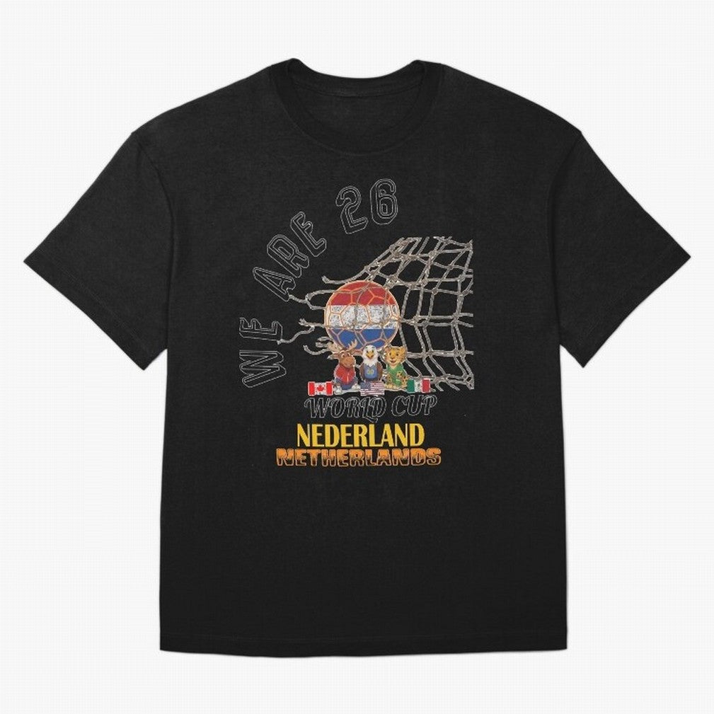 World cup 26 - Netherlands Oversized T-Shirt Unlock FIFA World Cup 2026 Featuring Neymar, France and Portugal Energy, Match Day Excitement, Supporter Culture, Golden Goals and Global Football Passion; Great for Watch Parties, Sports Bars, Family