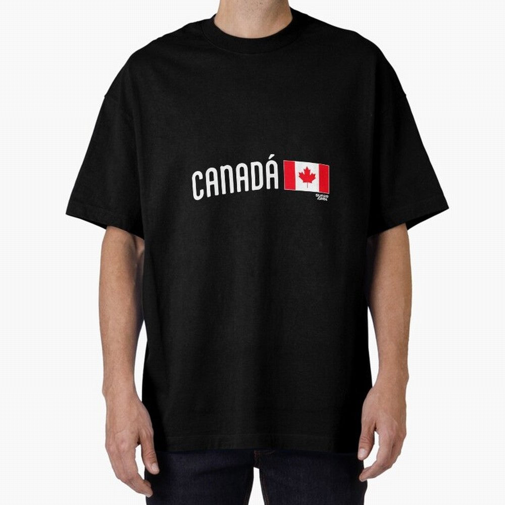 2026 Canada Soccer Fan World Cup Oversized T-Shirt Support Your Favorite Stars during Global Football Passion for FIFA World Cup 2026 Group Stage, Built around Messi and Cristiano Ronaldo, Spain, Football History, Final Match Energy, Crowd Noise