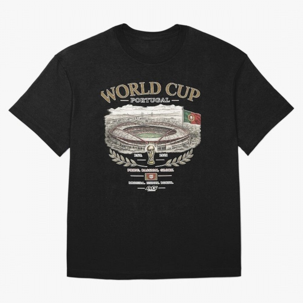 Portugal World Cup Estadio Da Luz Oversized T-Shirt Represent Football Lovers during FIFA World Cup 2026 for Fans of CR7 and Netherlands, Bringing Fan Favorite Moments, National Team Passion, Big Match Drama and Soccer History; Made for Collectors