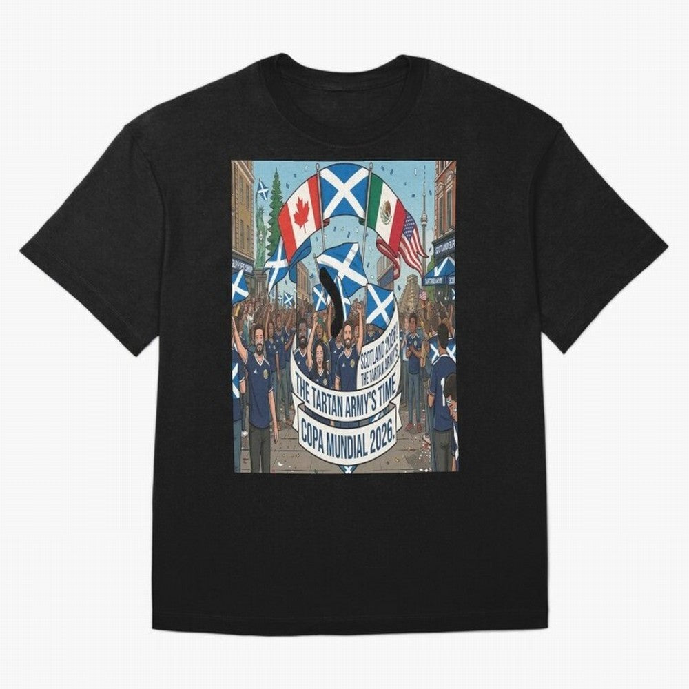 Scotland World Cup 2026 Oversized T-Shirt Keep Football History Alive during FIFA World Cup 2026 USA Canada Mexico Connected to CR7, Argentina, France and Brazil Energy, Football History, Final Match Energy, Crowd Noise and Once in a Lifetime
