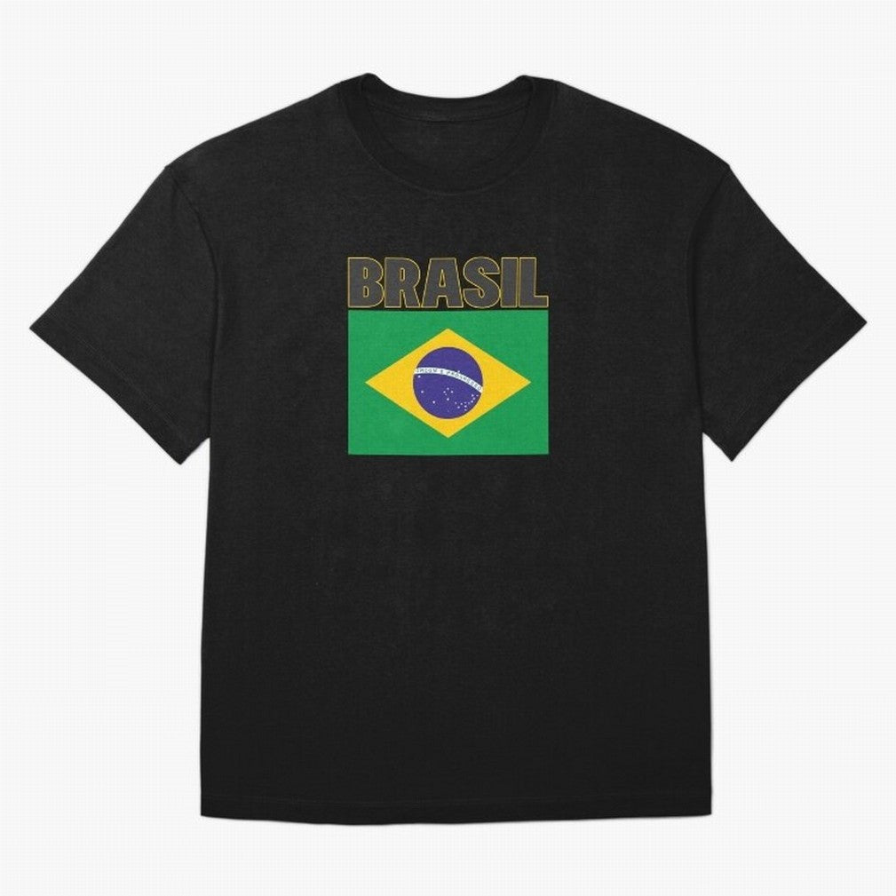 Brasil Flag Oversized T-Shirt Represent FIFA World Cup 2026 for Fans of Messi, Neymar and Mbappe and England and Germany, Bringing Tournament Hype, Historic Matchups, Family Viewing Parties and Global Sports Pride; Perfect for Supporters Who Want