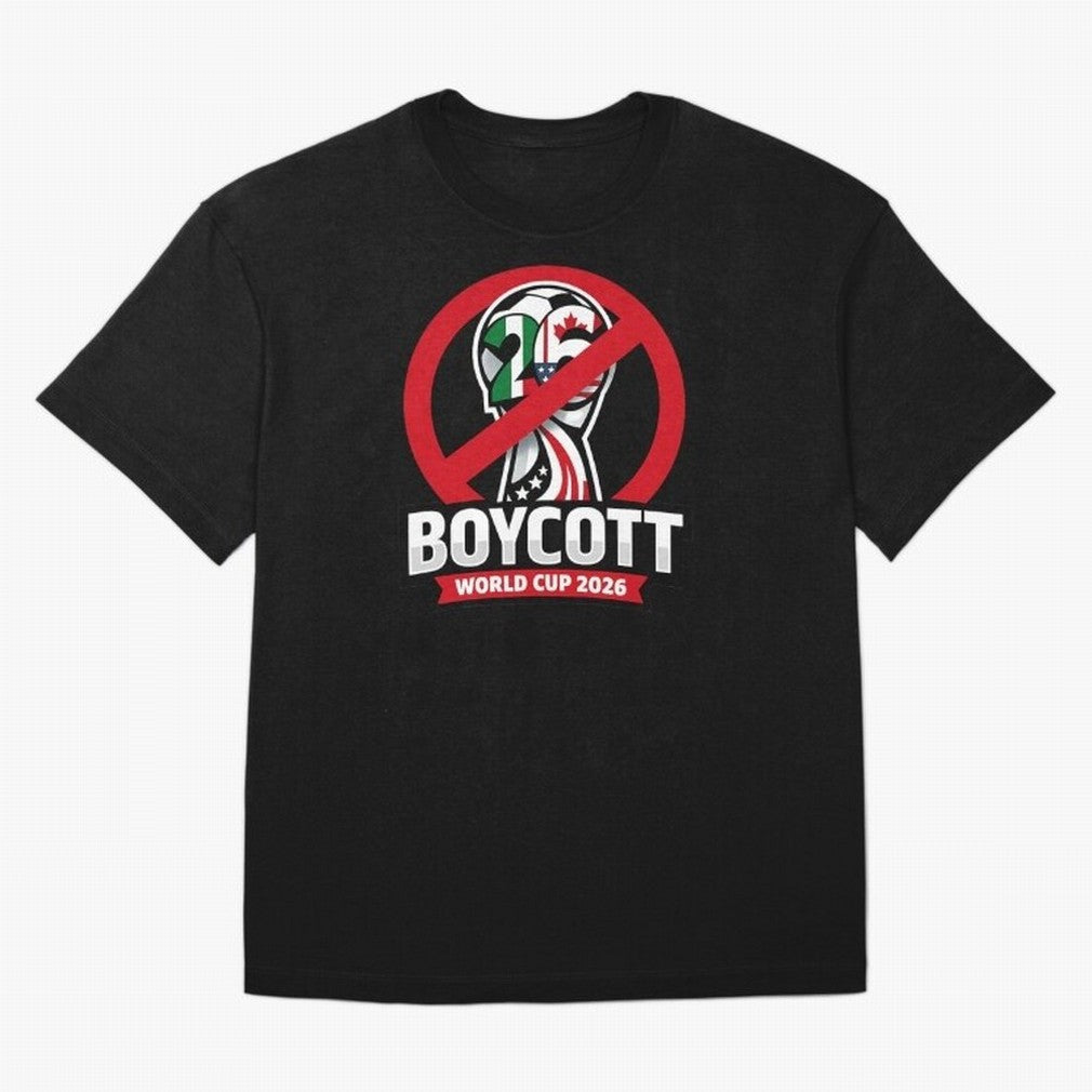 Boycott 2026 World Cup Oversized T-Shirt Unlock FIFA World Cup 2026 USA Canada Mexico Spirit, with Netherlands, Messi, CR7 and Mbappe, Supporter Pride, Iconic Celebrations, Legendary Names and Global Match Day Energy; Ideal for Fans Who Follow