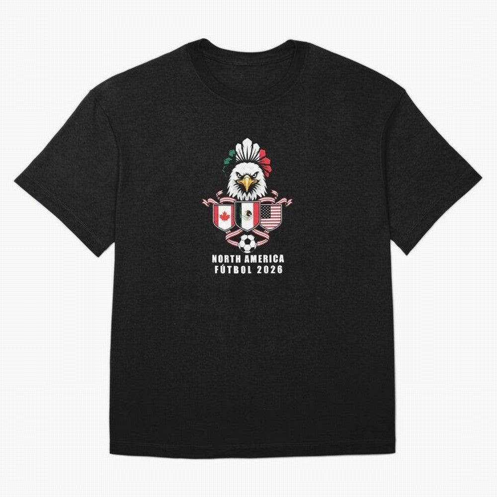 North America Football Spirit 2026 T-Shirt_82768088 Oversized T-Shirt Feel the Heartbeat of FIFA World Cup 2026 Group Stage Spirit, Driven by England, CR7, Tournament Hype, Historic Matchups, Family Viewing Parties and Global Sports Pride; Ideal
