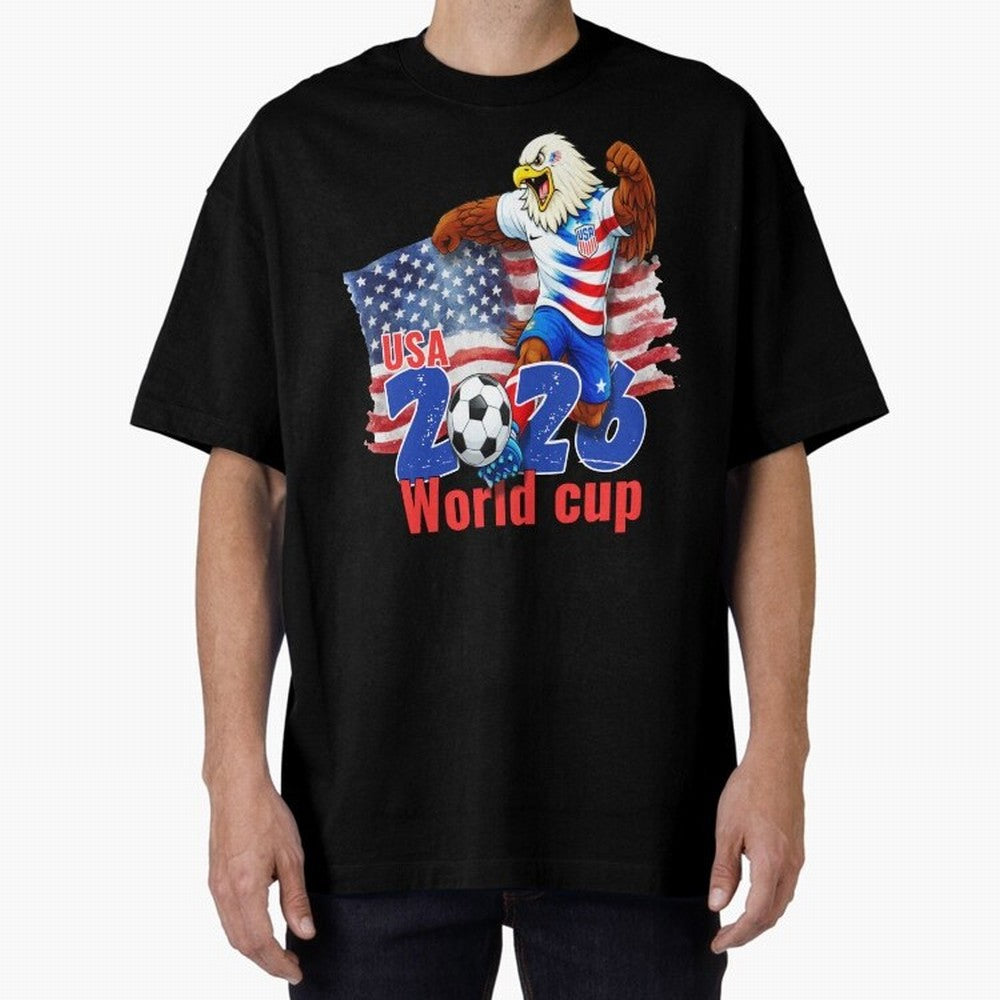 USA 2026 WORLD CUP Oversized T-Shirt Turn Football Passion into the FIFA World Cup 2026 Journey through Mbappe and Neymar Highlights, England and Germany Pride, Match Day Excitement, Supporter Culture, Golden Goals and Global Football Passion;