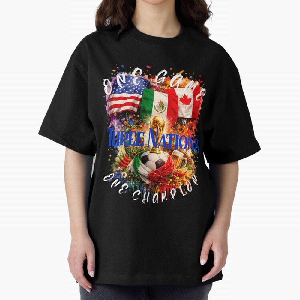 2026 World Cup Oversized T-Shirt Bring World Football Passion into the FIFA World Cup 2026 USA Canada Mexico Journey through Mbappe and Neymar Highlights, England Pride, Champion Mindset, Group Stage Buzz, Knockout Tension and Passionate Fan