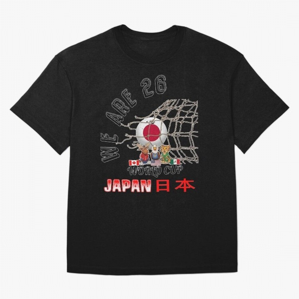 World cup 26 - Japan Oversized T-Shirt Show Up for the Glory of FIFA World Cup 2026 USA Canada Mexico Spirit, Connected to Germany, Messi, CR7 and Mbappe, Sports Nostalgia, International Competition, Famous Players and Unforgettable Victories;