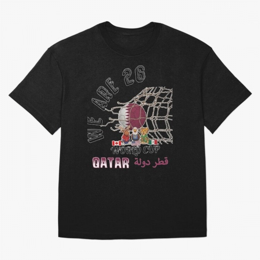 World cup 26 - Qatar Oversized T-Shirt Make the Season About Match Day Hype around FIFA World Cup 2026, Messi, Portugal, Match Day Excitement, Supporter Culture, Golden Goals and Global Football Passion; Perfect for Supporters Who Want Bold