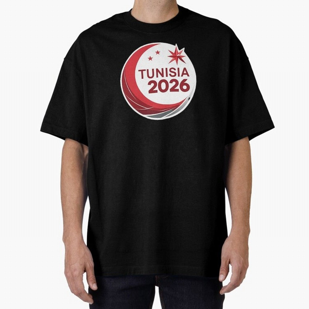 Tunisia 2026 Oversized T-Shirt Live the Energy of the FIFA World Cup 2026 USA Canada Mexico Journey through Messi and Cristiano Ronaldo Highlights, Netherlands Pride, Supporter Pride, Iconic Celebrations, Legendary Names and Global Match Day